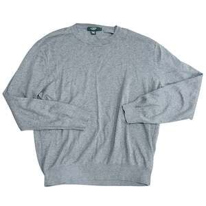 J.Crew Men's Medium Gray Pima Cotton Crewneck Pullover Sweater